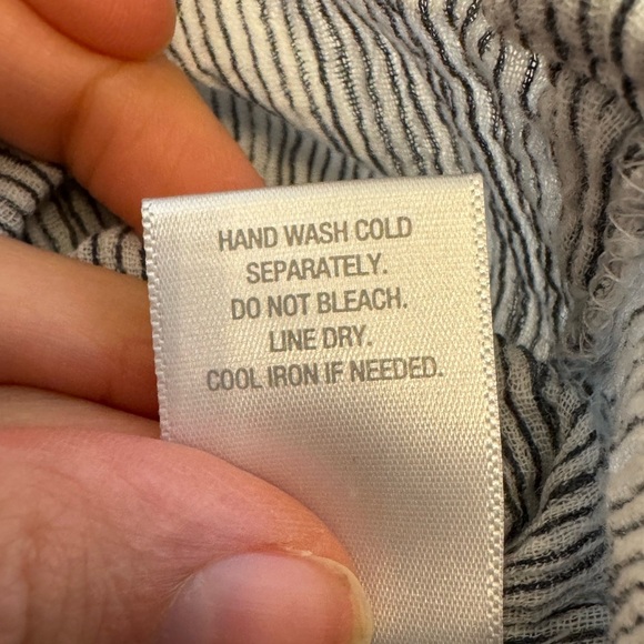 Westport 1962 Embroidered Peasant Top Blue White Striped 1X - Picture 4 of 8